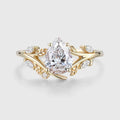 1.0CT~5.0CT Pear cut Lab Grown Diamond Engagement Ring
