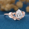 1.0CT~5.0CT Pear cut Lab Grown Diamond Engagement Ring
