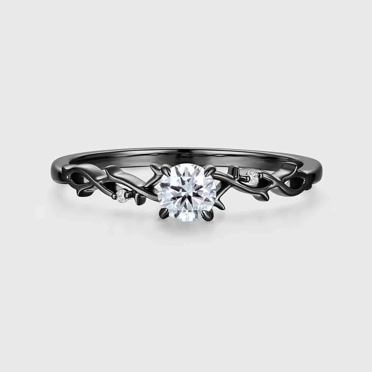 1.0CT~5.0CT Round cut Lab Grown Diamond Engagement Ring