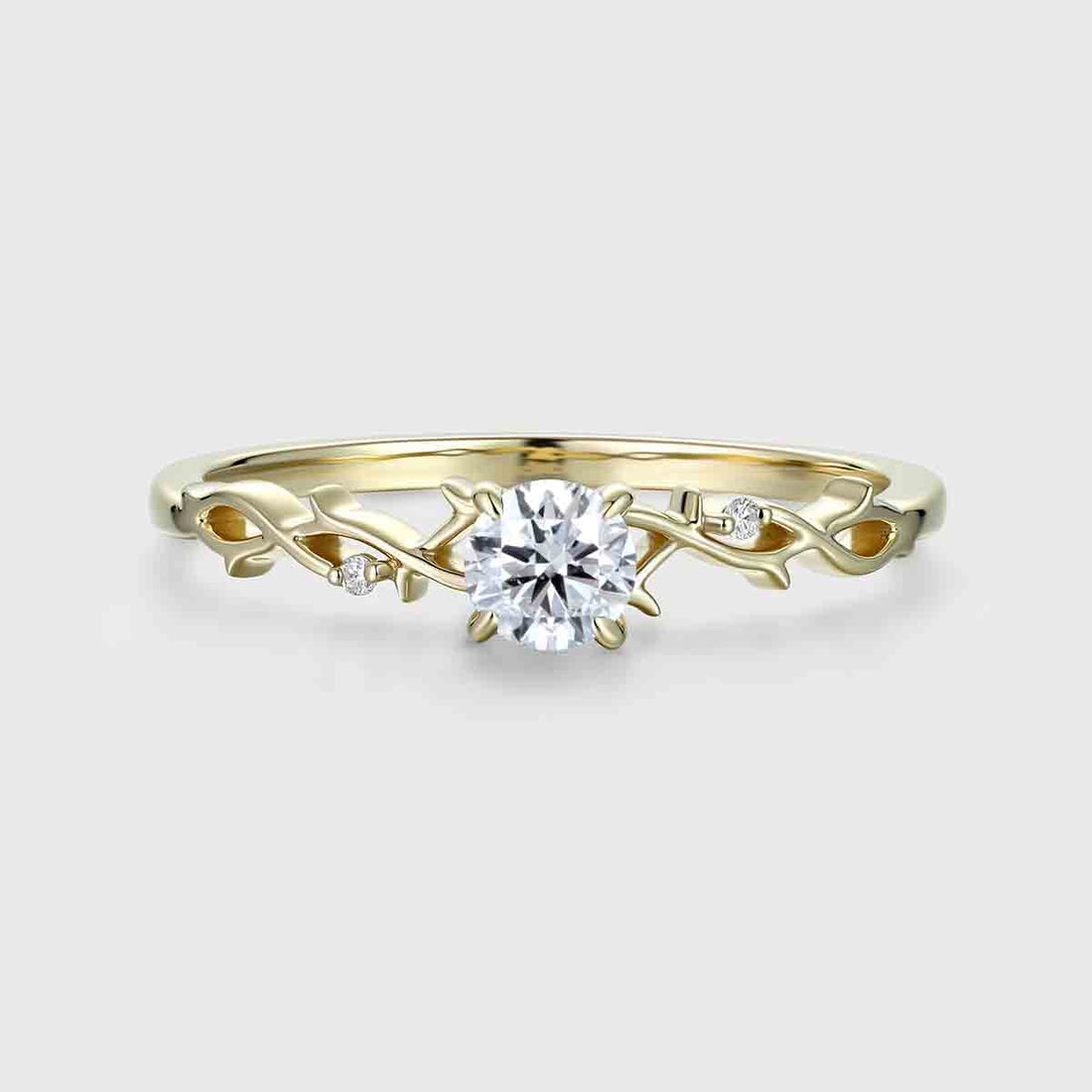 1.0CT~5.0CT Round cut Lab Grown Diamond Engagement Ring