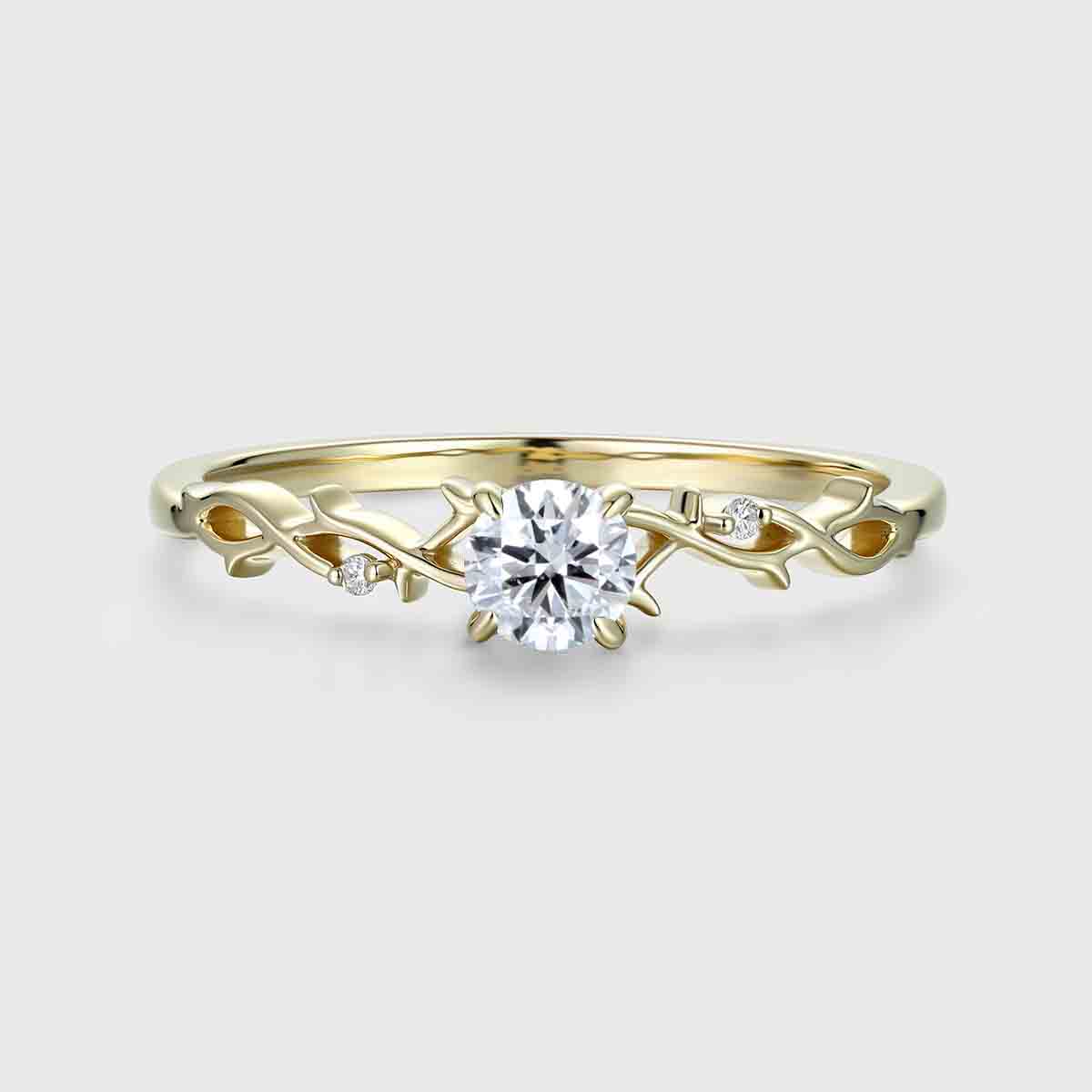 1.0CT~5.0CT Round cut Lab Grown Diamond Engagement Ring