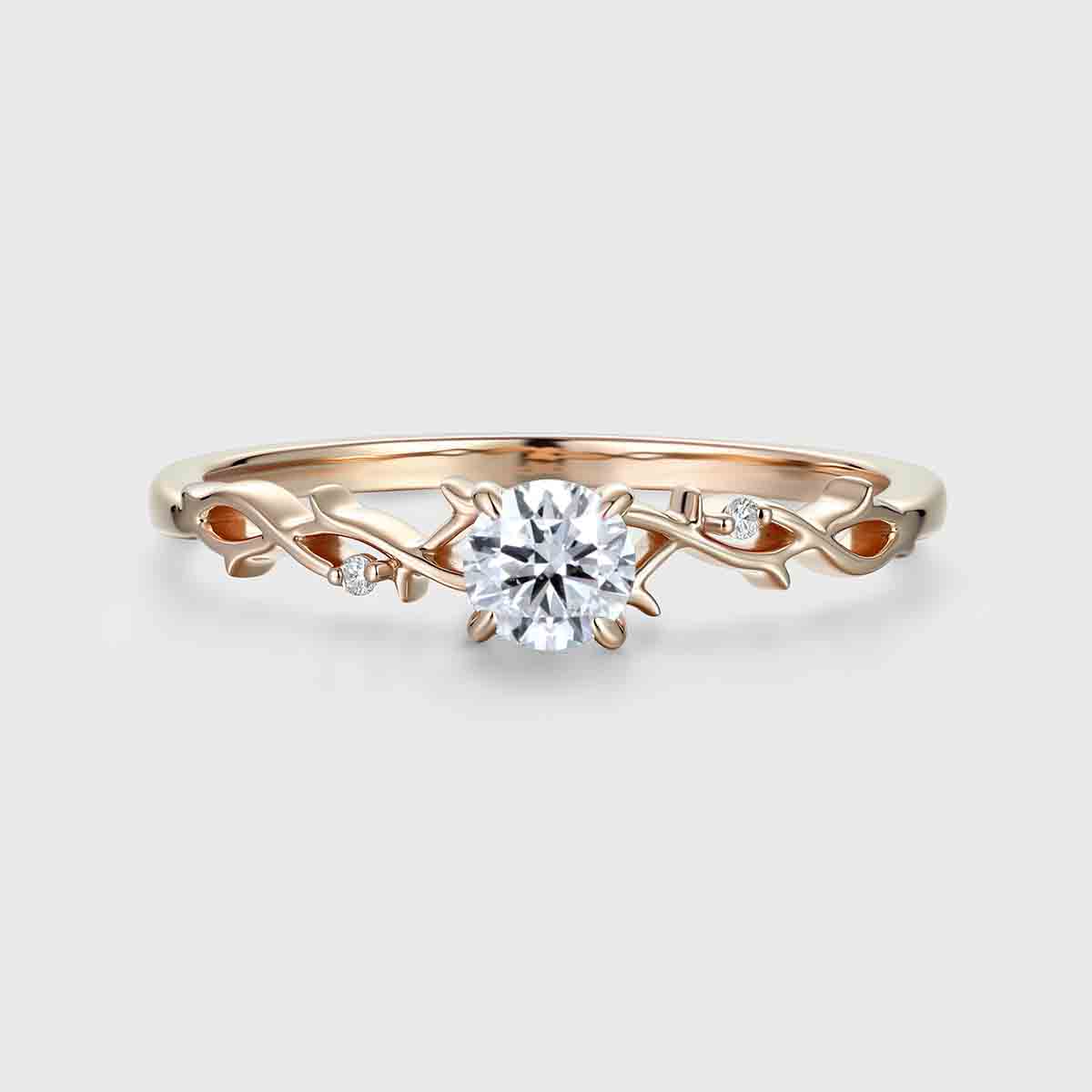 1.0CT~5.0CT Round cut Lab Grown Diamond Engagement Ring