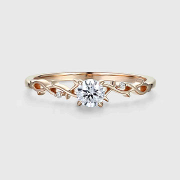 1.0CT~5.0CT Round cut Lab Grown Diamond Engagement Ring