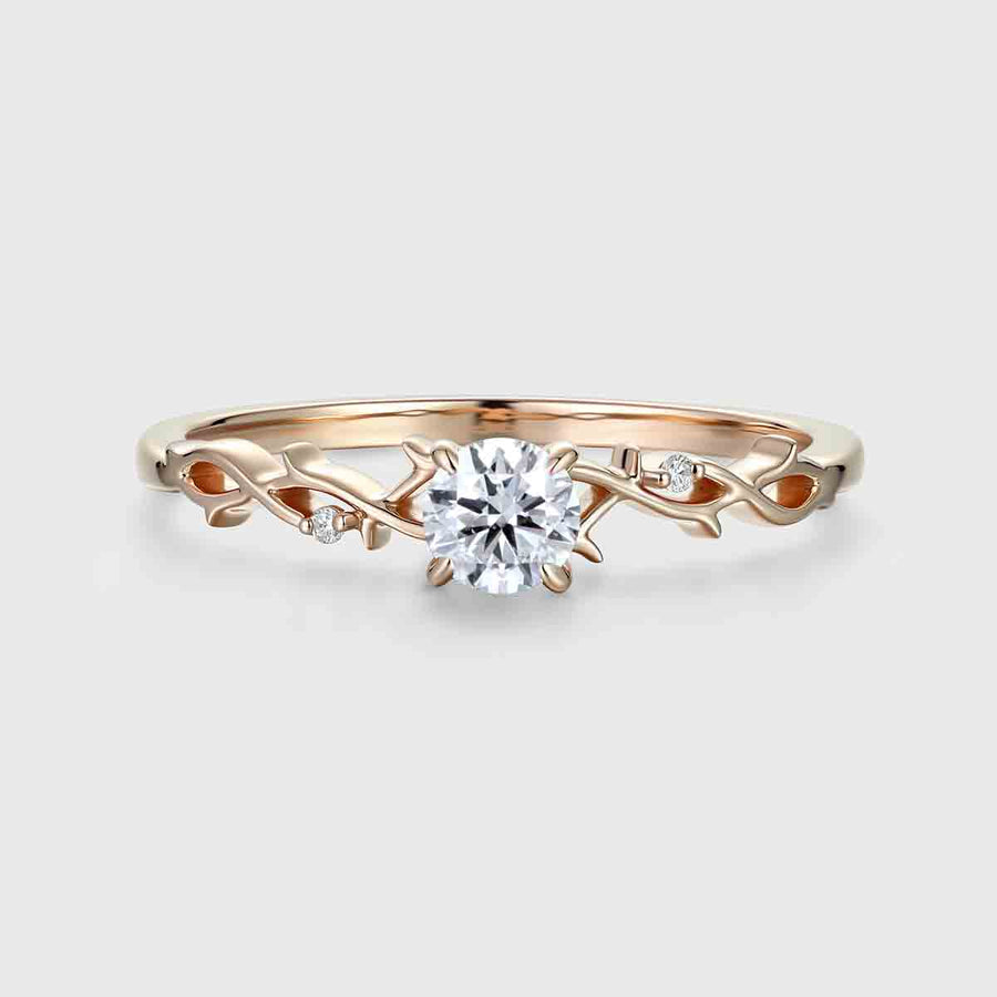 1.0CT~5.0CT Round cut Lab Grown Diamond Engagement Ring