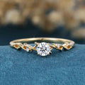 1.0CT~5.0CT Round cut Lab Grown Diamond Engagement Ring