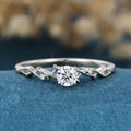 1.0CT~5.0CT Round cut Lab Grown Diamond Engagement Ring