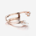 Nature Inspired moissanite | Diamonds Leaf branch stacking Gold wedding ring