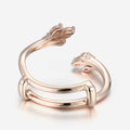 Nature Inspired moissanite | Diamonds Leaf branch stacking Gold wedding ring