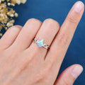 Nature inspired Kite Opal engagement ring & Moss agate ring
