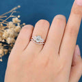 1.0CT~5.0CT Oval cut Lab Grown Diamond Cluster Bridal Set