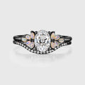 1.0CT~5.0CT Oval cut Lab Grown Diamond Cluster Bridal Set