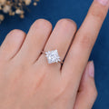 Oval cut Moissanite Halo  Engagement Ring