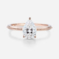 1.0CT~5.0CT Pear cut Lab Grown Diamond Engagement Ring