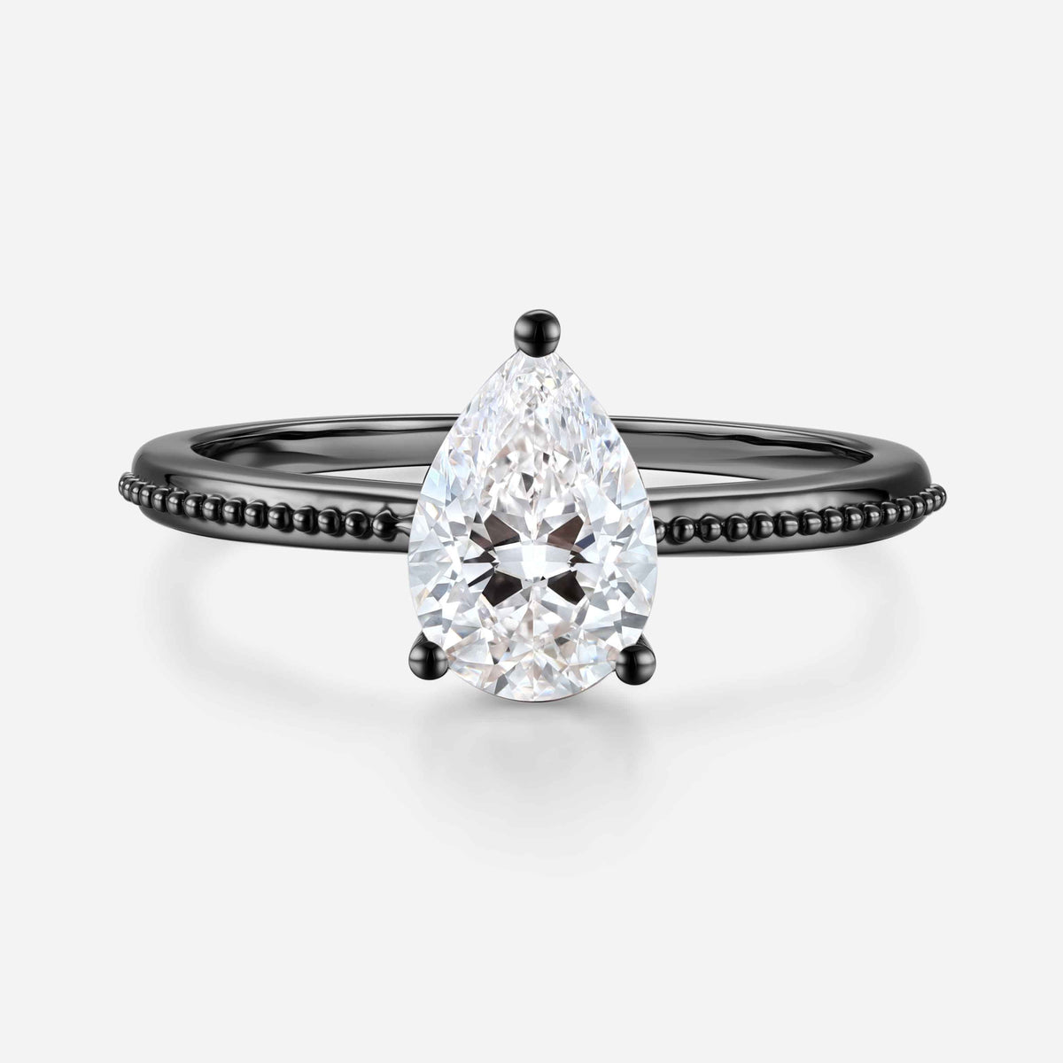 1.0CT~5.0CT Pear cut Lab Grown Diamond Engagement Ring