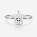 1.0CT~5.0CT Pear cut Lab Grown Diamond Engagement Ring
