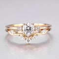 Round Cut Moissanite Wedding Bridal Set