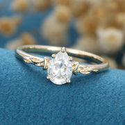 Pear cut Moissanite Solitaire Engagement Ring