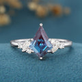 Kite Cut Alexandrite Engagement Ring