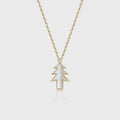 Christmas Tree Pendant Necklace with Moissanite Or Diamonds
