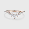 Moissanite | Diamond Stacking Curved Wedding Band