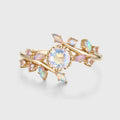 Round cut Moonstone Match Opal | Moonstone Engagement Ring