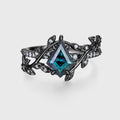 Kite Cut Lab Alexandrite Engagement Ring