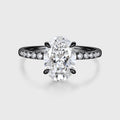 3.0Carat Oval cut Lab-grown diamond Solid gold Engagement Ring
