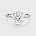 3.0Carat Oval cut Lab-grown diamond Solid gold Engagement Ring