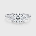 1.2Carat Round Moissanite Cluster Engagement Ring