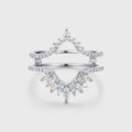 Double Marquise  Moissanite | Diamond Curved Wedding Band Ring