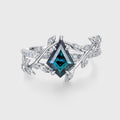 Kite Cut Lab Alexandrite Engagement Ring