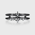 North star diamond Minimalist Engagement Ring