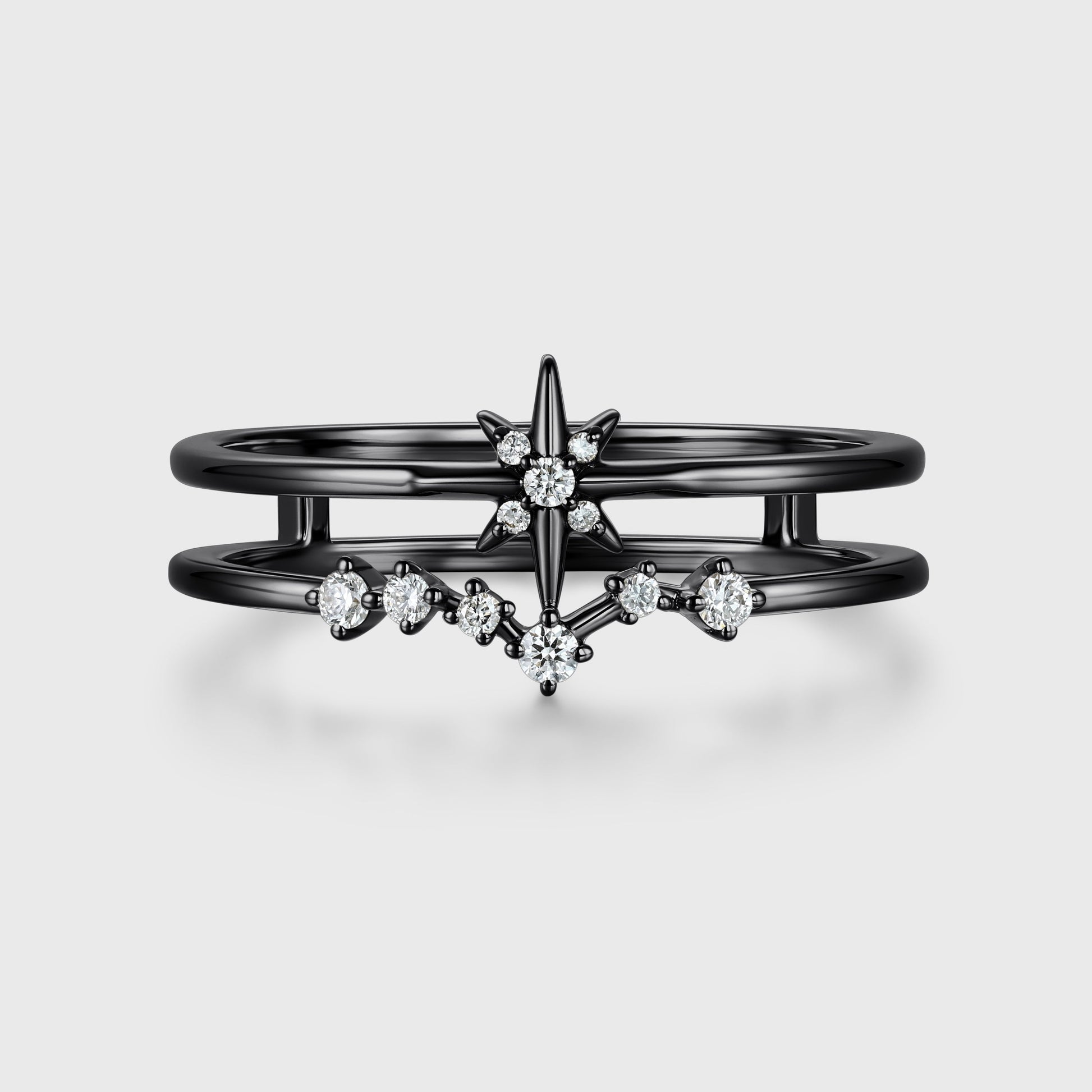North star diamond Minimalist Engagement Ring