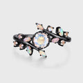 Round cut Moonstone Match Opal | Moonstone Engagement Ring