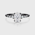 1.5Carat Oval cut Moissanite Engagement Ring