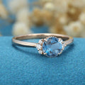 Round cut London Blue Topaz Engagement ring 