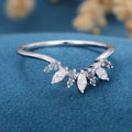 Moissanite | Alexandrite Curved Wedding Band Ring 