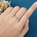 Double Diamond Curve Wedding Band Matching Engagement ring 