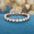 Marquise cut Moissanite Full Eternity Wedding Band 