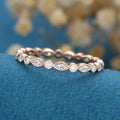 Marquise cut Moissanite Full Eternity Wedding Band 