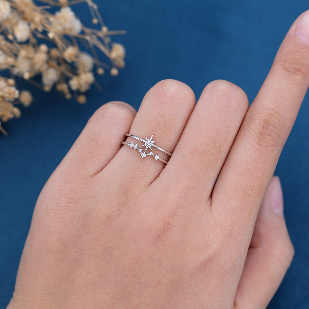 Marquise Engagement Ring 14K Rose Gold, Diamond Wedding Ring For Women