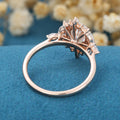 Vintage Oval cut Moissanite Halo Engagement Ring for Women 