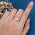 1.25 Carat Vintage Pear shaped Moissanite Cluster Engagement Ring 