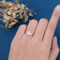 1.25 Carat Pear cut Moissanite Cluster Engagement ring 