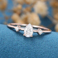 Pear cut Moissanite Engagement ring 