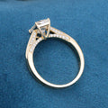 Radiant cut Moissanite Solitaire Engagement Ring 