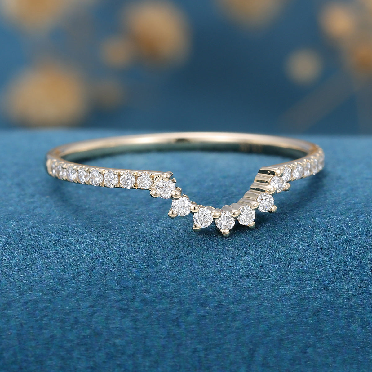 Moissanite | diamond half eternity Wedding Band Ring 