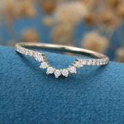 Moissanite | diamond half eternity Wedding Band Ring 