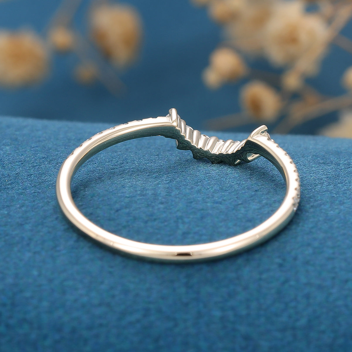 Moissanite | diamond half eternity Wedding Band Ring 
