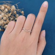 Moissanite | diamond half eternity Wedding Band Ring 